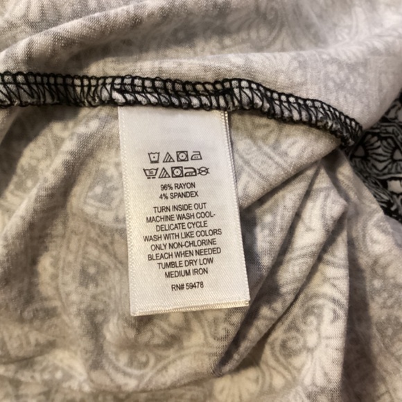 Cynthia Rowley Black & White Print Long Maxi Skirt Size L - Picture 4 of 4